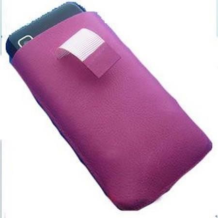 Galaxy S i9000 ile Uyumlu Çekmeli Deri Kılıf Pembe