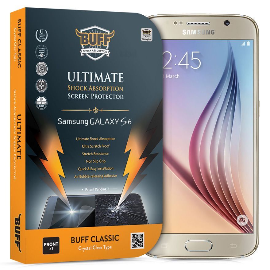 Buff Galaxy S6 ile Uyumlu Darbe Emici Ekran Koruyucu Film