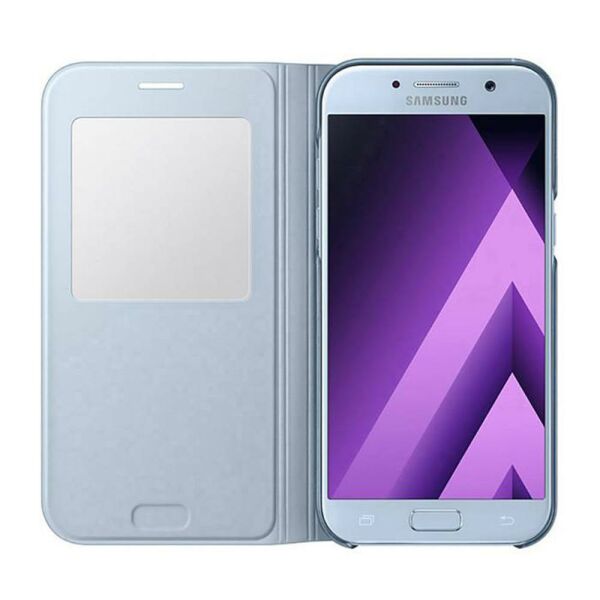Galaxy A5(2017) ile Uyumlu S View Cover Mavi EF-CA520PLEGWW
