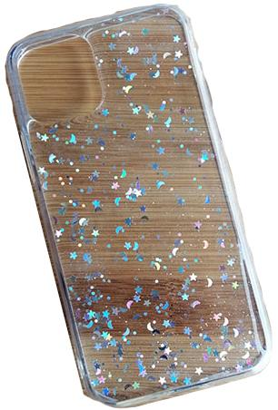 iPhone 11 ile Uyumlu Simli Ay Silikon Kılıf