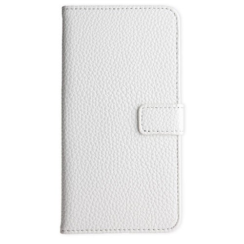 Galaxy S5 G900 ile Uyumlu Textured Walled Kapaklı Kılıf Beyaz Renk