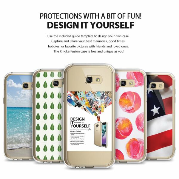 Ringke Fusion Galaxy A7 2017 ile Uyumlu Kılıf Crystal Clear TPU Bumper Extra Darbe Emici