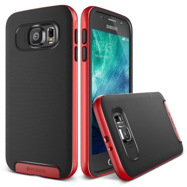 Verus Galaxy S6 ile Uyumlu Case Crucial Bumper Kılıf Crimson Red