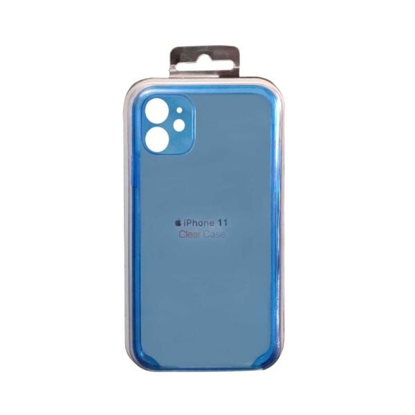 iPhone 11 ile Uyumlu Şeffaf Kılıf Mavi