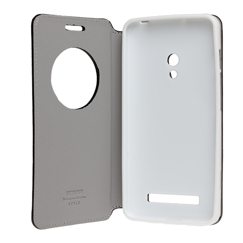 Simex Zenfone 5 ile Uyumlu Pencereli Standlı Kılıf Beyaz