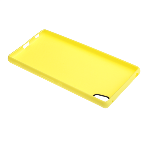 Xperia Z3 Plus ile Uyumlu Kılıf Line Serisi Yatay Çizgili Silikon Sarı