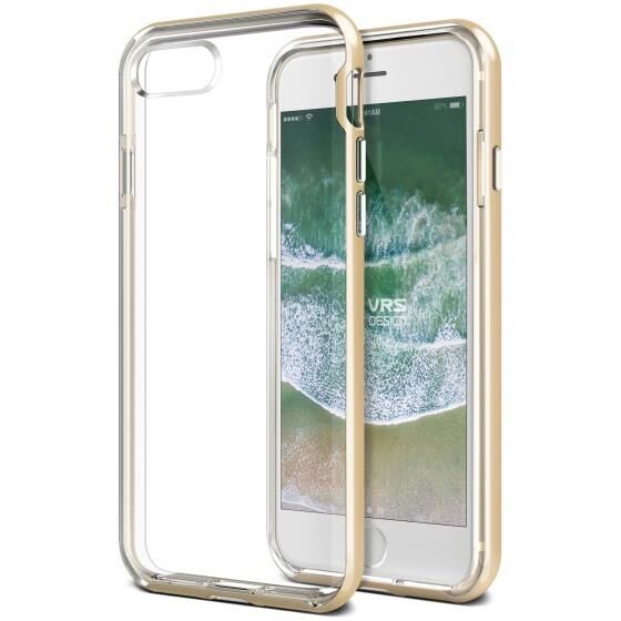 VRS Design iPhone 8/7 ile Uyumlu New Crystal Bumper Kılıf Gold
