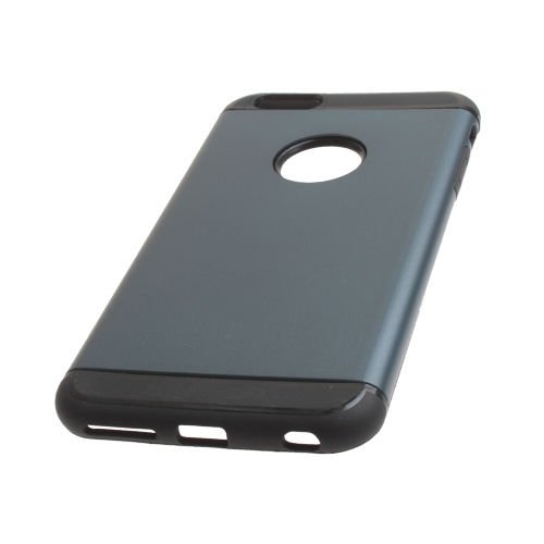 iPhone 6S Plus/6 Plus ile Uyumlu Double Hard Koruma Kılıfı Metal Slate