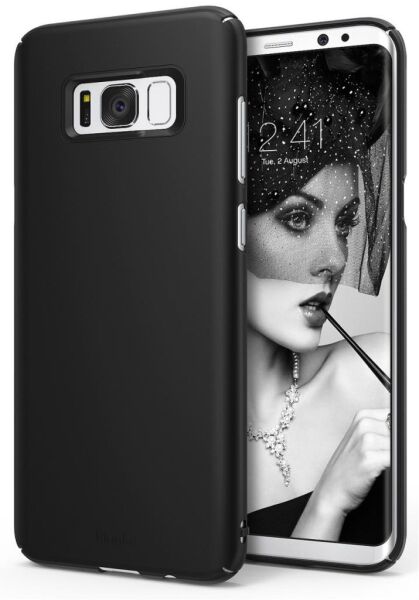 Ringke Slim Galaxy S8 Plus ile Uyumlu Kılıf SF Black
