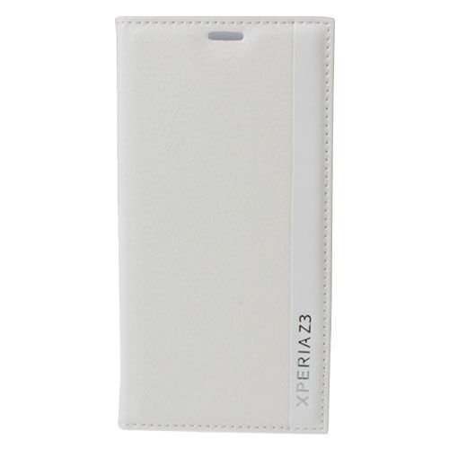 Xperia Z3 ile Uyumlu Magnum Serisi Yan Model Kapaklı Kılıf Beyaz