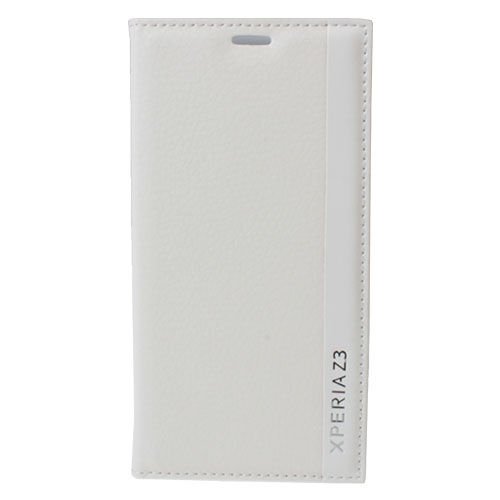 Xperia Z3 ile Uyumlu Magnum Serisi Yan Model Kapaklı Kılıf Beyaz