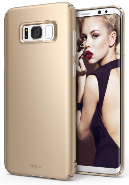 Ringke Slim Galaxy S8 Plus ile Uyumlu Kılıf Royal Gold