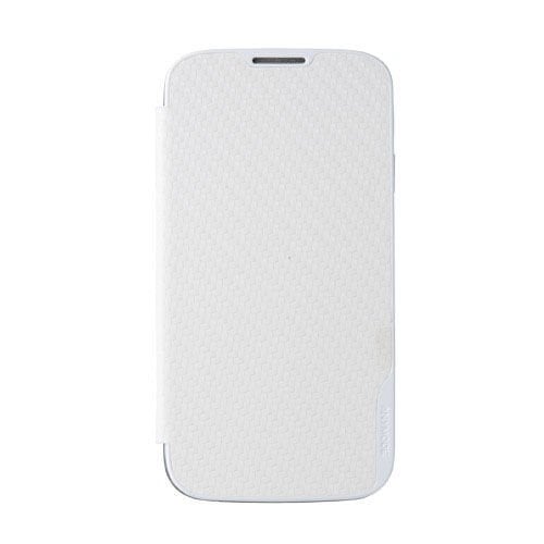 Anymode i9500 Galaxy S4 ile Uyumlu Kickstand Folio Kılıf Beyaz