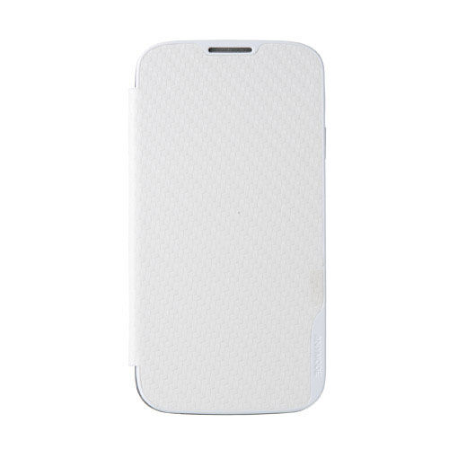 Anymode i9500 Galaxy S4 ile Uyumlu Kickstand Folio Kılıf Beyaz