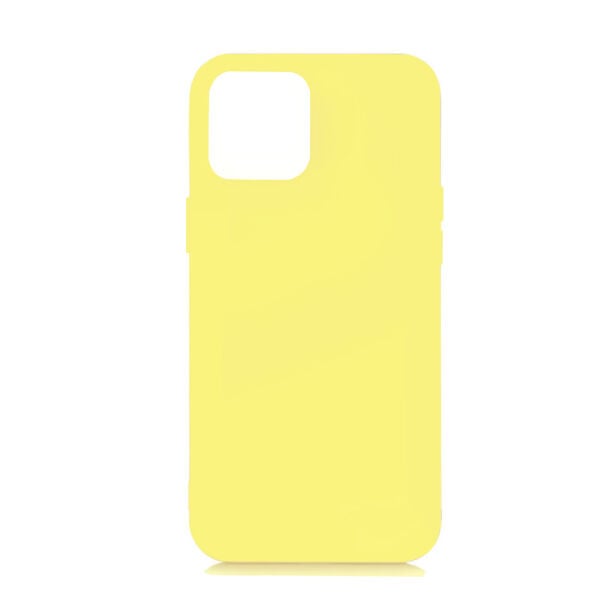 iPhone 12 ile Uyumlu Cappy Silikon Kılıf (6.7'') Sarı
