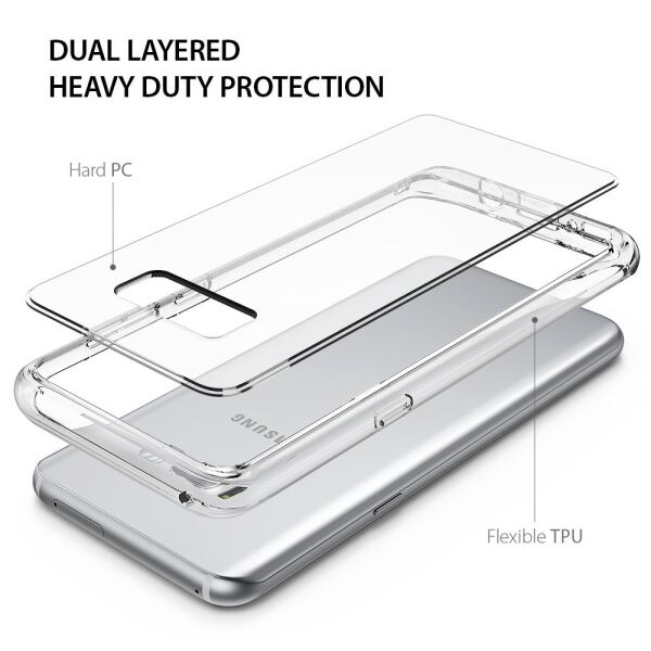 Ringke Fusion Galaxy S8 Plus ile Uyumlu Kılıf Crystal Clear