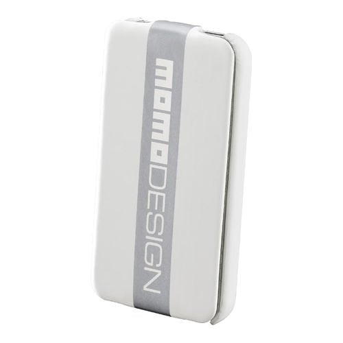 Cellular Line iPhone 4/4S ile Uyumlu Momo Desing  Flap Deri Kılıf Beyaz MOMOFLIPHONE4SW (Out)