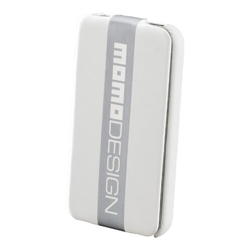Cellular Line iPhone 4/4S ile Uyumlu Momo Desing  Flap Deri Kılıf Beyaz MOMOFLIPHONE4SW (Out)