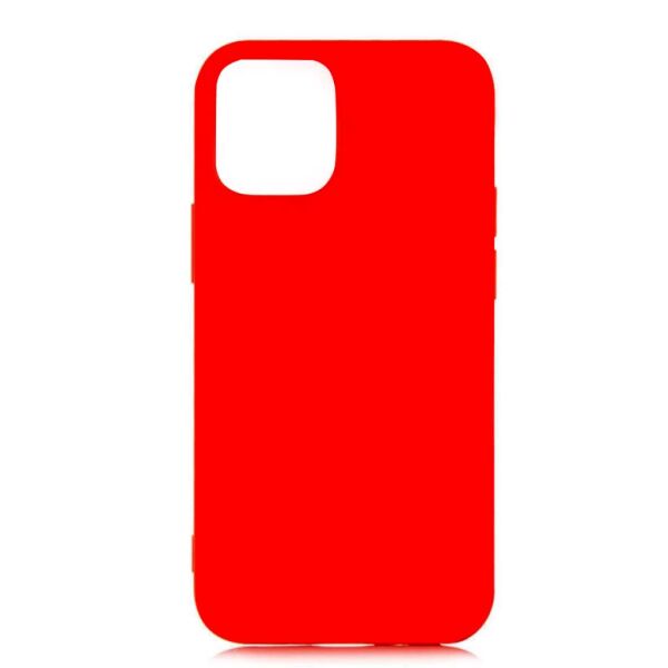 iPhone 12 ile Uyumlu Cappy Silikon Kılıf (6.7'') Kırmızı