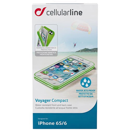 Cellular Line Suya Dayanıklı Voyager Compact Kılıf iPhone 6/6S ile Uyumlu Yeşil