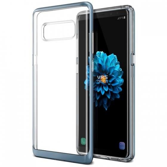 VRS Galaxy Note 8 ile Uyumlu Crystal Bumper Kılıf Blue Coral