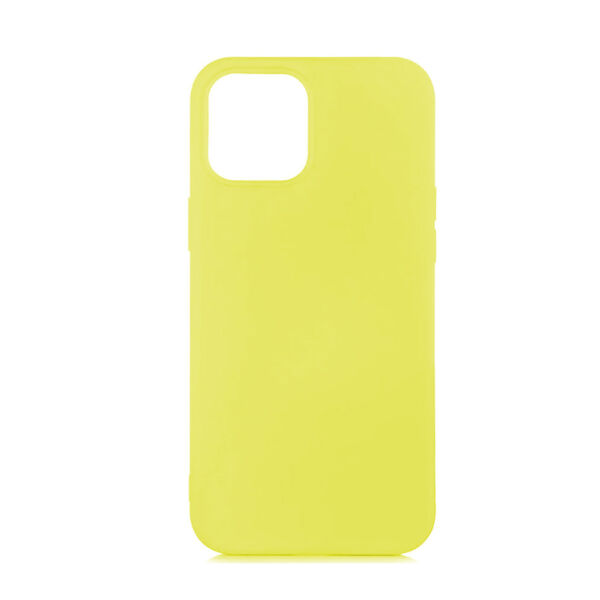 iPhone 12 Mini (5.4'') ile Uyumlu Cappy Silikon Kılıf Sarı