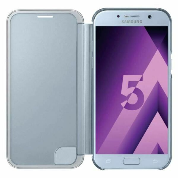 Galaxy A5(2017) ile Uyumlu Clear View Kılıf Mavi EF-ZA520CLEGWW