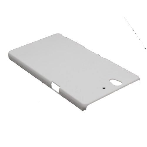 Xperia Z ile Uyumlu Sert Kauçuk Kılıf Beyaz