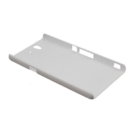 Xperia Z ile Uyumlu Sert Kauçuk Kılıf Beyaz