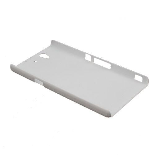 Xperia Z ile Uyumlu Sert Kauçuk Kılıf Beyaz