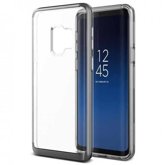 VRS Design Galaxy S9 ile Uyumlu Crystal Bumper Kılıf Steel Silver
