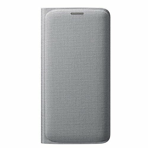 Galaxy S6 Edge ile Uyumlu Flip Wallet (Tekstil) Gri EF-WG925BSEGWW (Out)