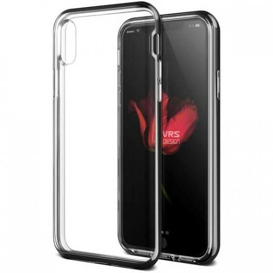 VRS Design iPhone X ile Uyumlu Crystal Bumper Kılıf Black