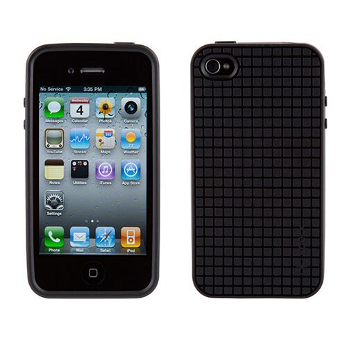 Speck iPhone 4S/4 ile Uyumlu PixelSkin HD Silikon Kılıf Siyah