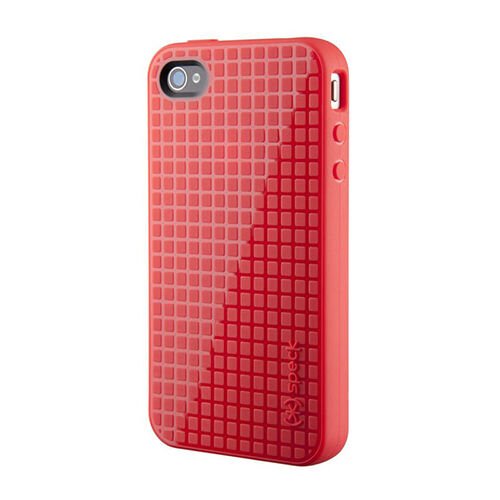 Speck iPhone 4S/4 ile Uyumlu PixelSkin HD Silikon Kılıf Kırmızı