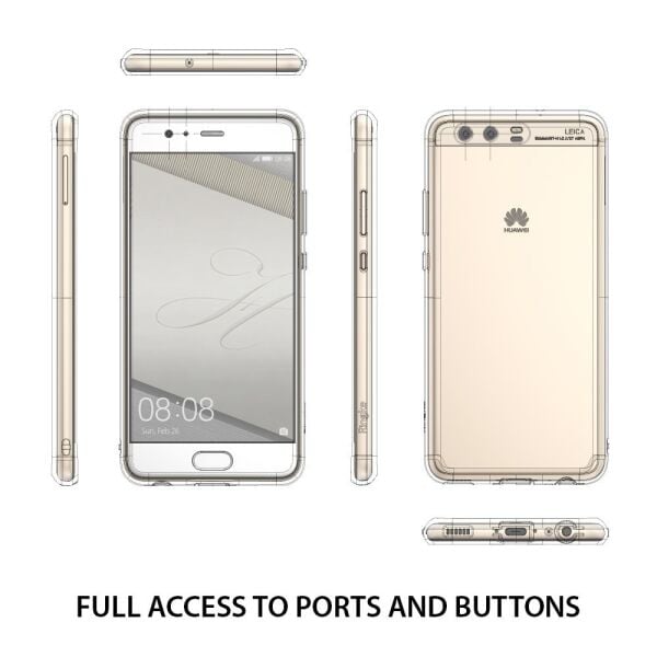 Ringke Fusion P10 ile Uyumlu Kılıf Crystal Clear TPU Bumper Extra Darbe Emici
