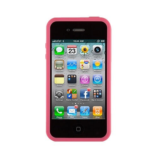 Speck iPhone 4S/4 ile Uyumlu PixelSkin HD Silikon Kılıf Pembe