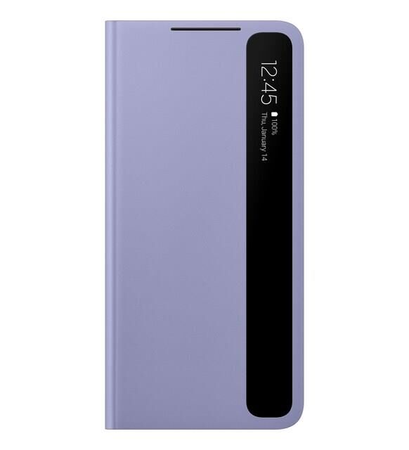 Galaxy S21 Plus ile Uyumlu Smart Clear View Kılıf-Mor EF-ZG996CVEGTR