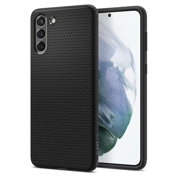Spigen Galaxy S21 ile Uyumlu Kılıf Liquid Air Matte Black