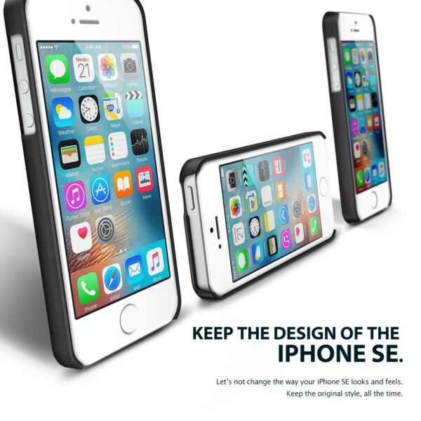 Ringke Slim iPhone SE/ 5S/ 5 ile Uyumlu Kılıf SF Black İnce Şık Tasarım