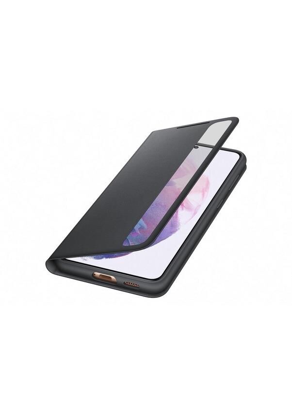 Galaxy S21 Plus ile Uyumlu Smart Clear View Kılıf-Siyah EF-ZG996CBEGTR