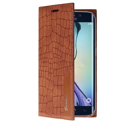 Galaxy S6 Edge ile Uyumlu Kılıf Rock Serisi Kapaklı Taba