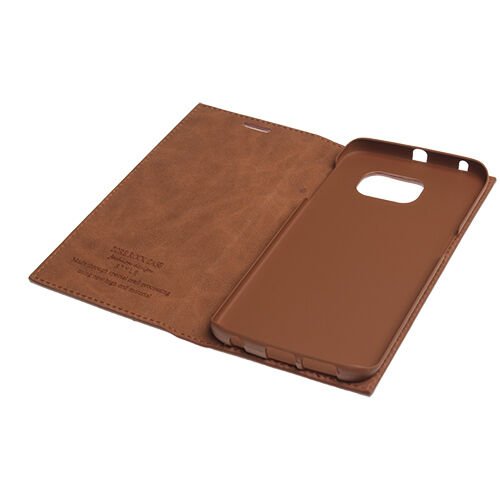 Galaxy S6 Edge ile Uyumlu Kılıf Rock Serisi Kapaklı Taba