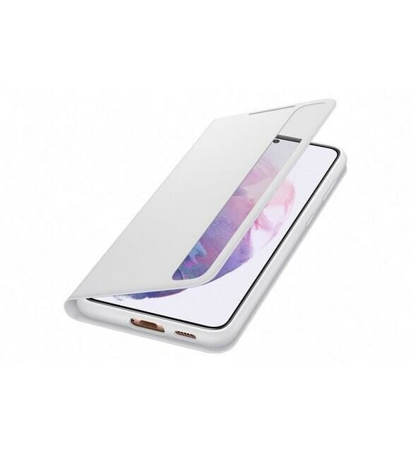 Galaxy S21 Plus ile Uyumlu Smart Clear View Kılıf-Açık Gri EF-ZG996CJEGTR