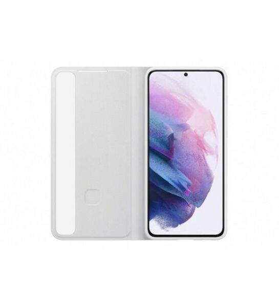 Galaxy S21 Plus ile Uyumlu Smart Clear View Kılıf-Açık Gri EF-ZG996CJEGTR