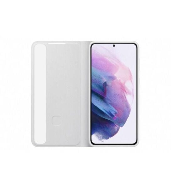 Galaxy S21 Plus ile Uyumlu Smart Clear View Kılıf-Açık Gri EF-ZG996CJEGTR