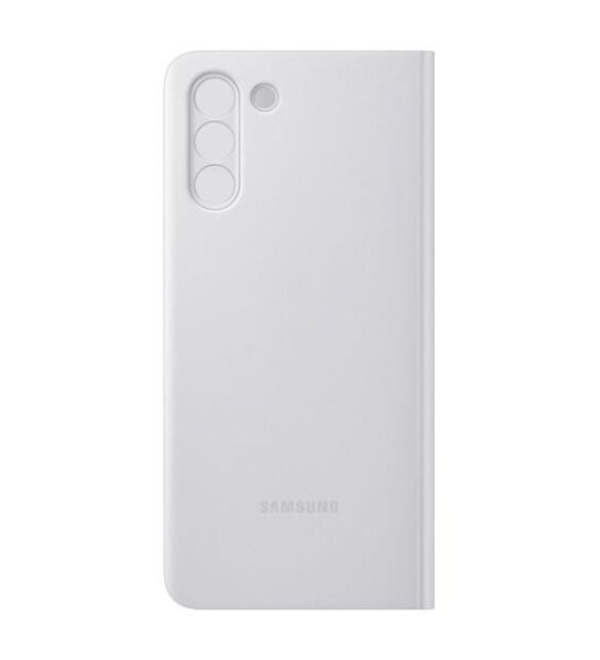 Galaxy S21 Plus ile Uyumlu Smart Clear View Kılıf-Açık Gri EF-ZG996CJEGTR