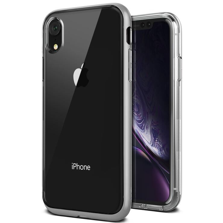 VRS iPhone XR ile Uyumlu Crystal Bumper Kılıf Steel Silver