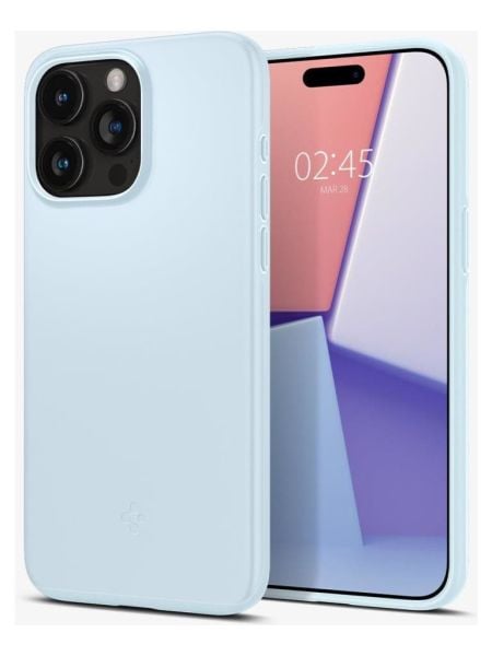 Spigen iPhone 15 Pro ile Uyumlu Kılıf Thin Fit Mute Blue