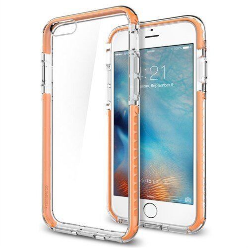Spigen iPhone 6s/6 ile Uyumlu Kılıf Ultra Hybrid TECH Crystal Orange